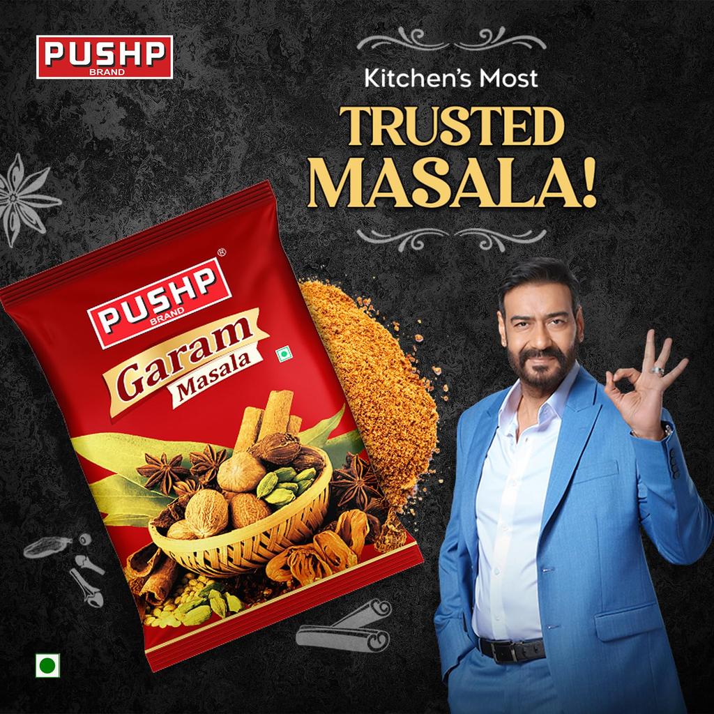 Pushp Brand Garam Masala Powder 200g Pack of 1 Authentic Indian Spice Blend for Rich Aroma and Flavorful Daily Cooking