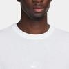 Nike Sportswear Premium Essentials Logo Embroidered Ribbed Crew Neck Short Sleeve T-Shirt Men Tops White DO7392-101