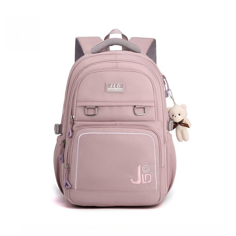 Zaini ultra-leggeri ad alta capacità per studentesse, zaini alla moda per studenti delle scuole medie e superiori, impermeabili in Oxford, tinta unita semplice, borsa da viaggio per libri