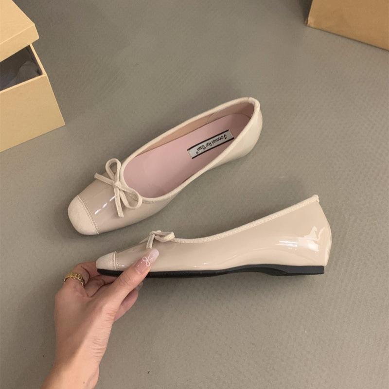 Inner Height Increase French Small Red Single Shoes Women's Shoes Spring and Autumn 2025 Summer Bow Ballet Gentle Evening Shoes
