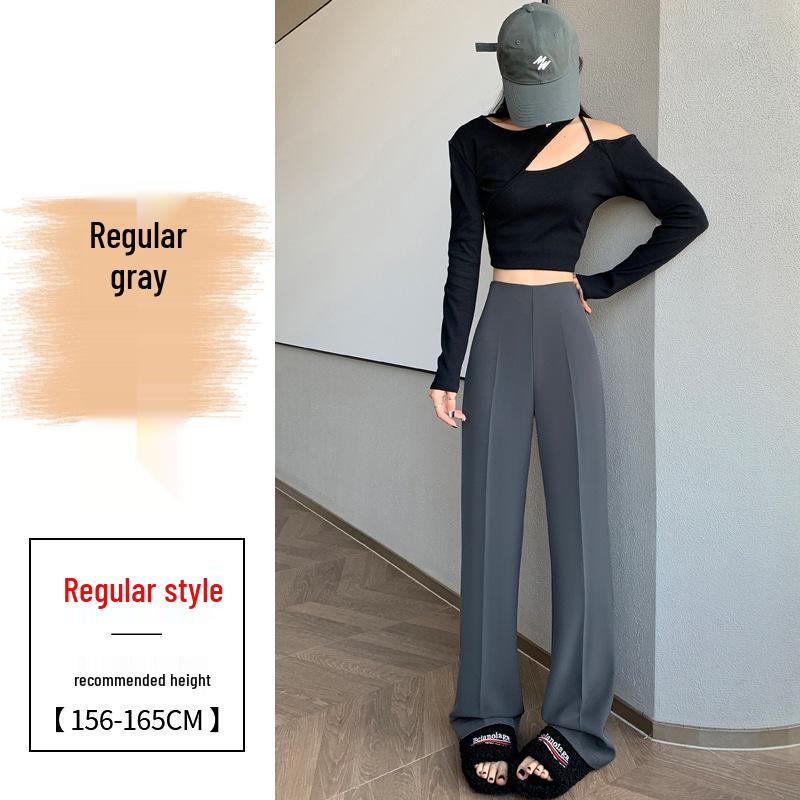 2026 Spring/Summer Women s High-Waisted Wide-Leg Straight Pants S