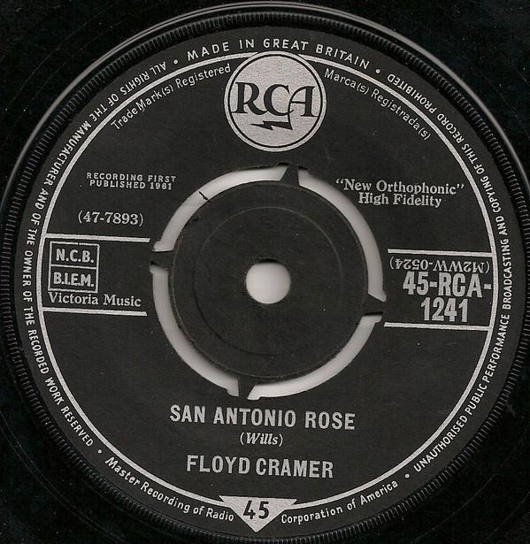 

7inch Record FLOYD CRAMER - San Antonio Rose 45RCA1241 RCA 1961 UK Country Used