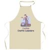 Kitchen Apron - Cynthia - Thick Cotton - Breton Print - Adjustable Ties