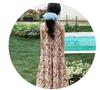 Girls' Floral Halter Summer Dress: Korean-Style Sweet Princess Attire for Middle and Older Children