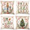 Popular Christmas Pillowcases for Holidays Santa Claus Linen Home Decoration Pillowcases