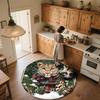 Forest Leopard,Round Area Rug,Carpet Rug for Living Room Bedroom Sofa Playroom Decor,Non-slip Floor Mat