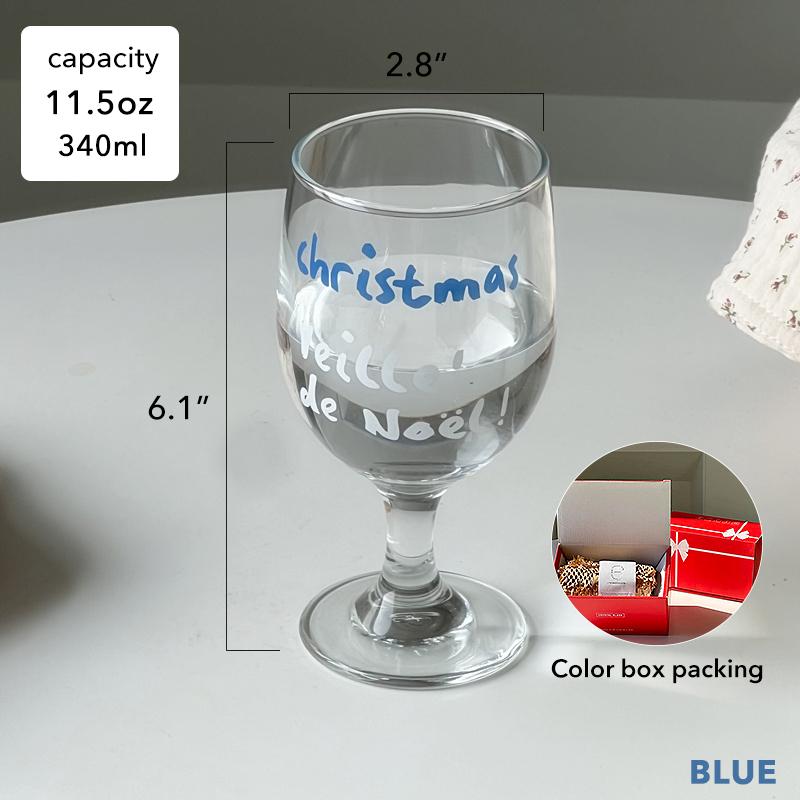 Exquisite Christmas Wine Glass - Glass Cup for Festive Holiday Drinks & Decor, Ideal for Gifting At Parties and Celebrations