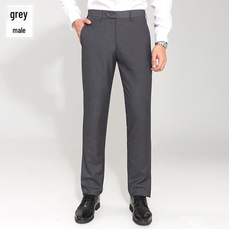 Women's Slim-Fit Trousers, Mid-Waist, Men's Straight-Leg Pants, Versatile Business and Professional Wear