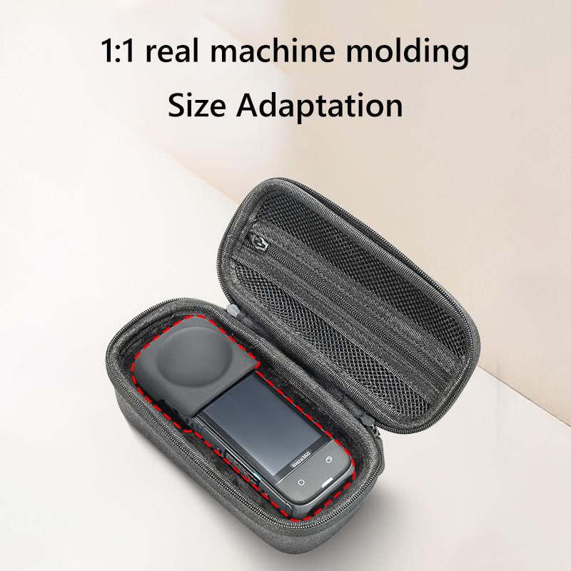Přenosné pouzdro pro příslušenství Insta360 X4 včetně šňůrky na krk, malé pevné pouzdro, přenosné úložné pouzdro odolné proti poškrábání