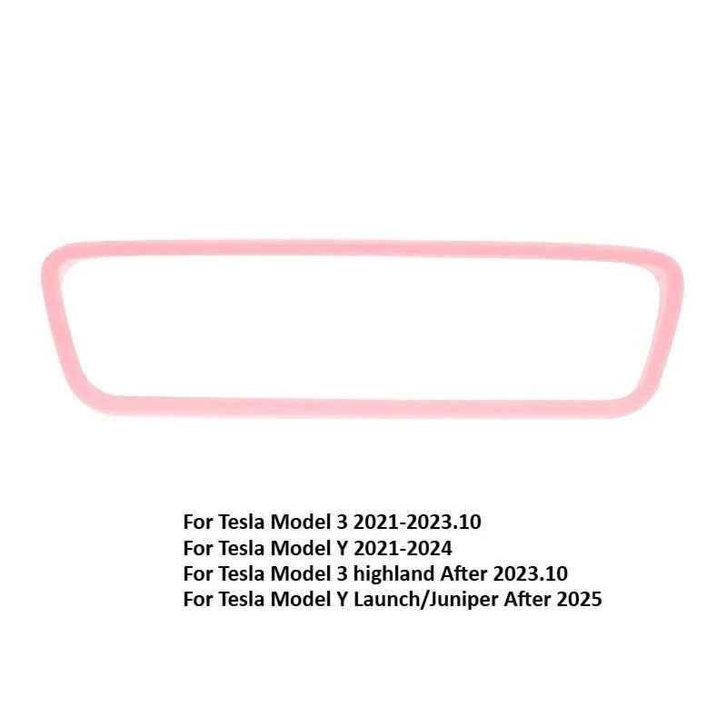 For Tesla Model Y Juniper/Model 3 Highland Silicone Screen Frame Protector Rearview Mirror Protective Trim Cover Accessories