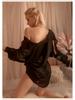 Yi Yue Sheer Lingerie Boyfriend Shirt Nightwear Set 8606