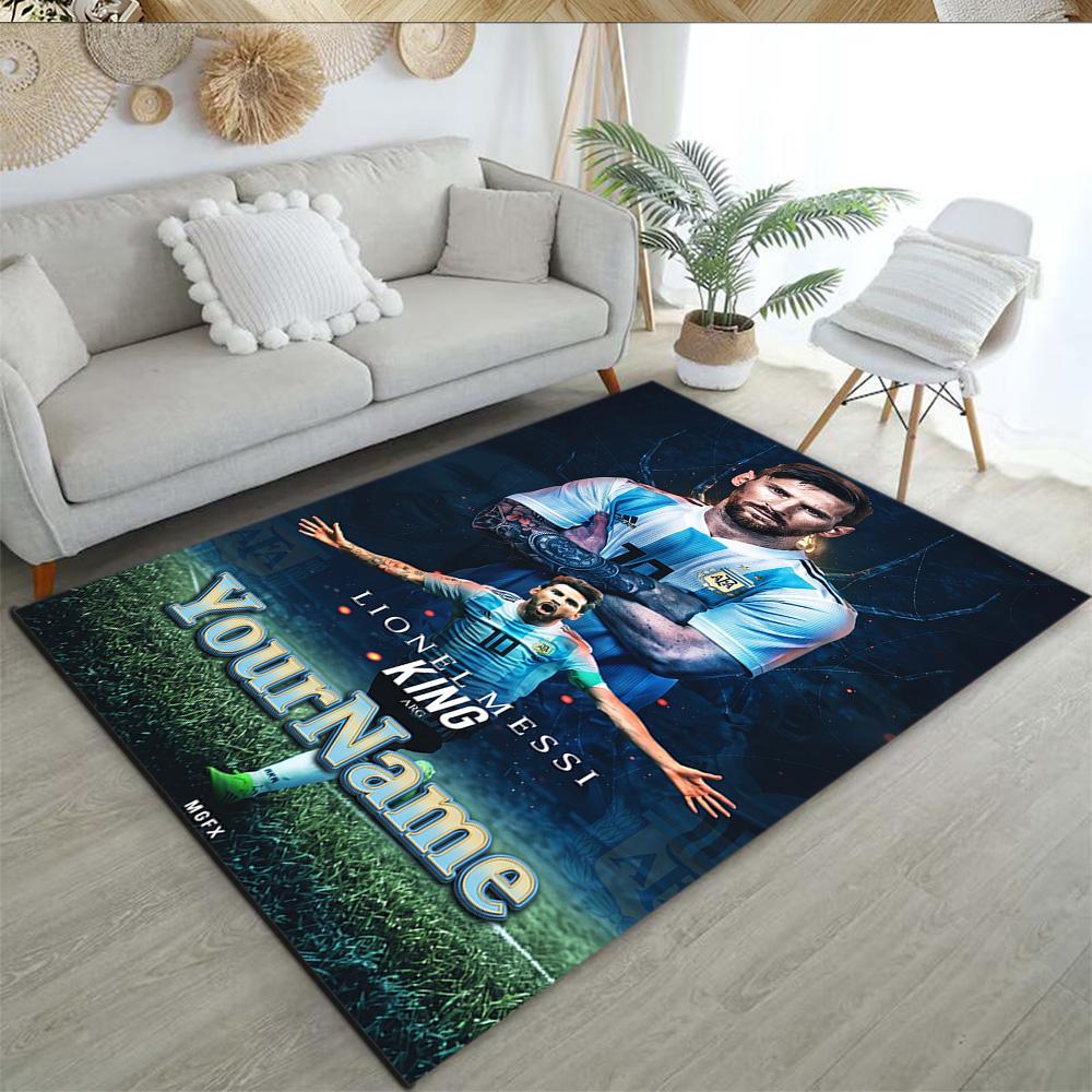 Messi 279 Personalized Name Floor Rug Office Rug Design for Game Room Foyer Outdoor Study room Antislip Carpet Office home decor