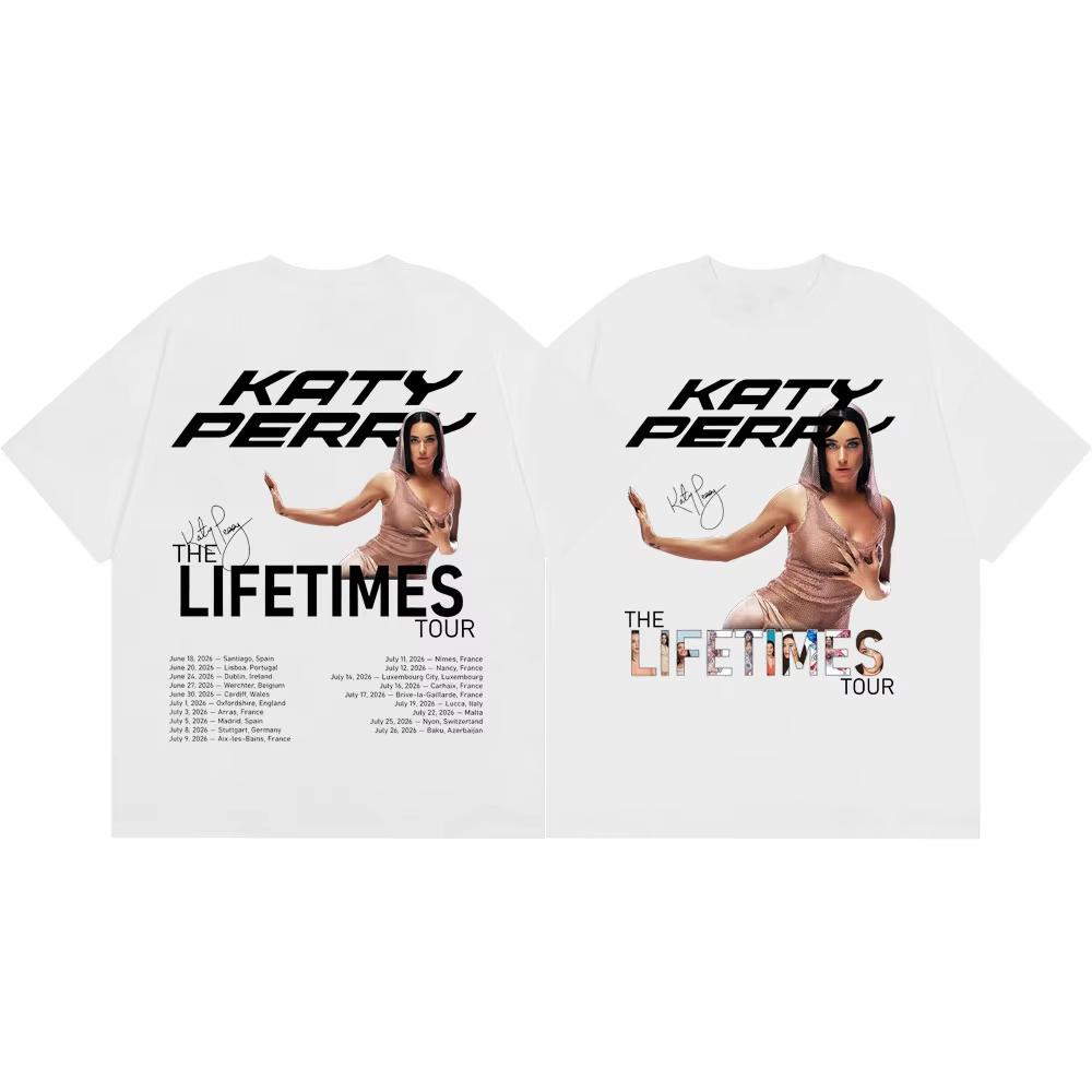 Singer Katy Perry 2026 Fastivals Tour Graphic Unisex Summer T Shirt Cotton Mens Womens Popular Fashion Fan Casual Tshirt
