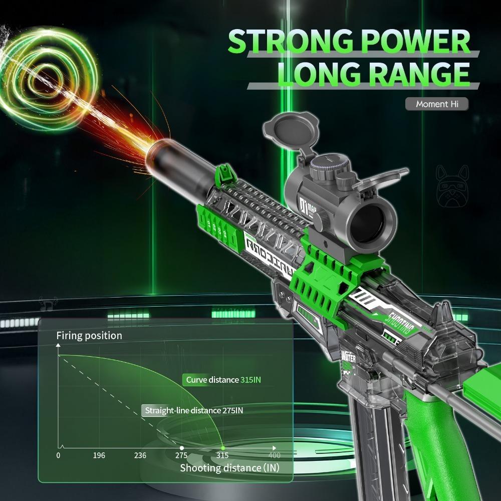 Pistola de Água Elétrica MK9 com Bico de Arma Realista Chama Brinquedo Totalmente Automática Jogo de Tiro de Verão na Praia ao Ar Livre para Crianças
