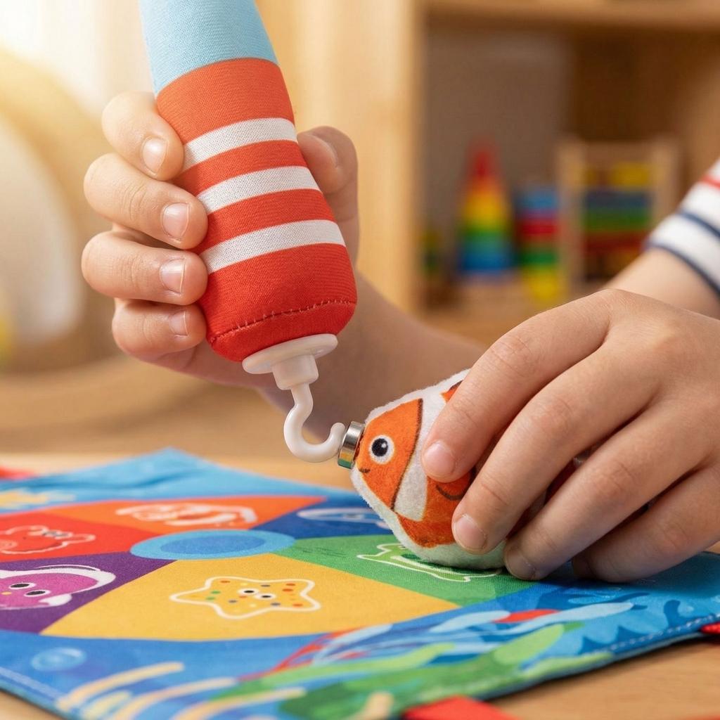 Stoff-Fischerspielzeug für Kinder, Angelfun, Frühe Kindheitspädagogik, Intelligenzentwicklung und Erleuchtung für Babys