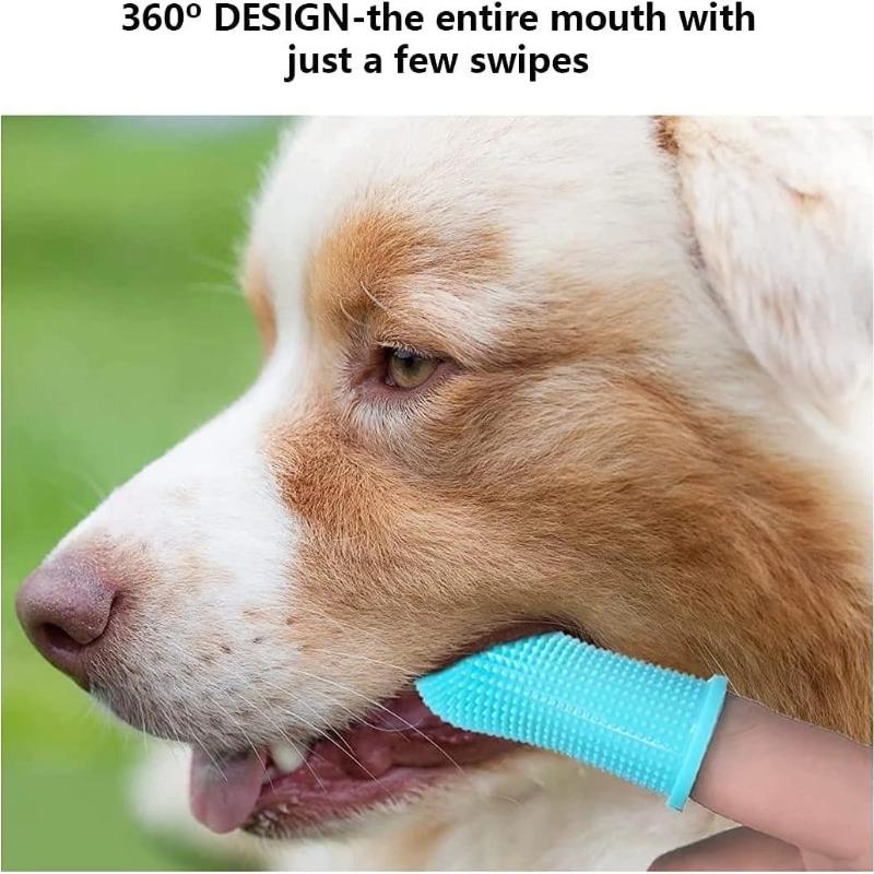 Dog Super Soft Pet Finger Toothbrush Teeth Cleaning Bad Breath Care Nontoxic Silicone Tooth Brush Tool Dog Cat Cleaning Supplies