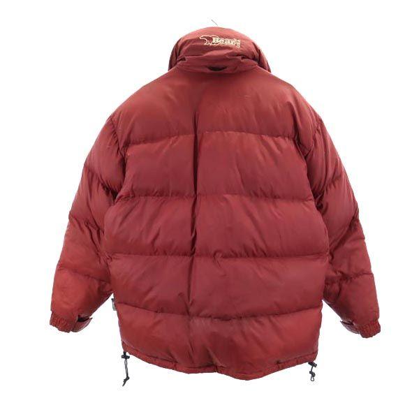 Bear reversible Down jacket S Ivory_Black/Red Logo embroidery Men's Used