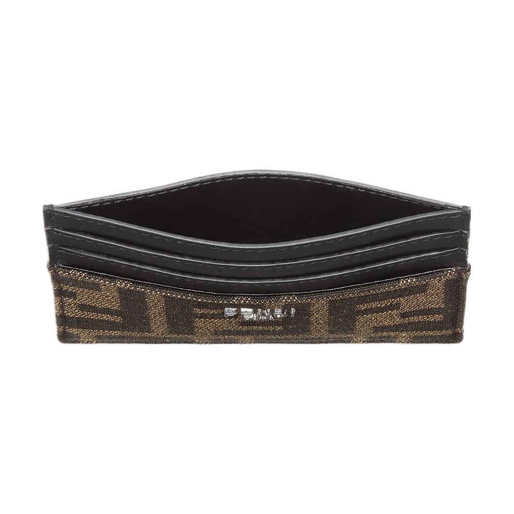 Fendi Roma Series Brand Logo Calfskin Card Holder Men Card Holder Brown 7M0164ALWKF0L3T