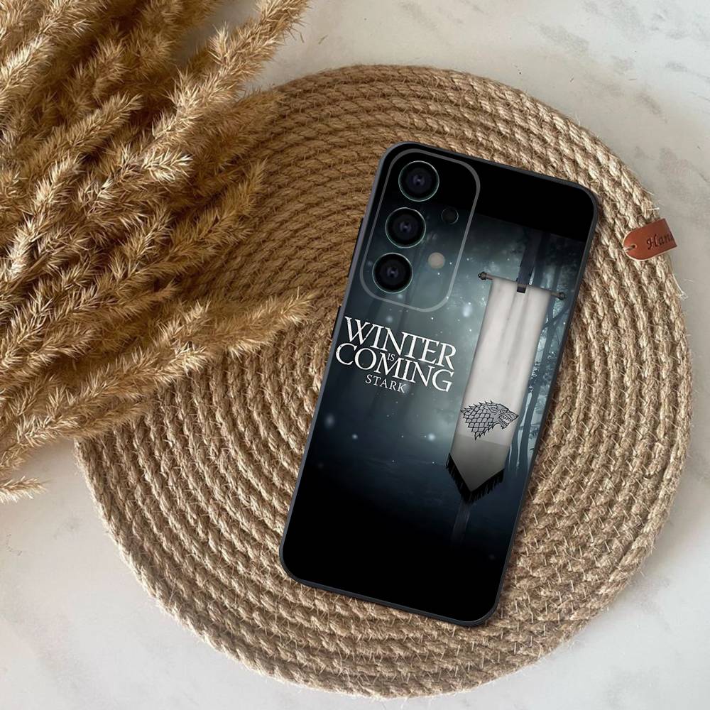 Winter C-Coming Stark Phone Case For Samsung S25,S24,S21,S22,S23,S30,Ultra,S20,Plus,Fe,Lite,Note,10,9,5G Black Cover