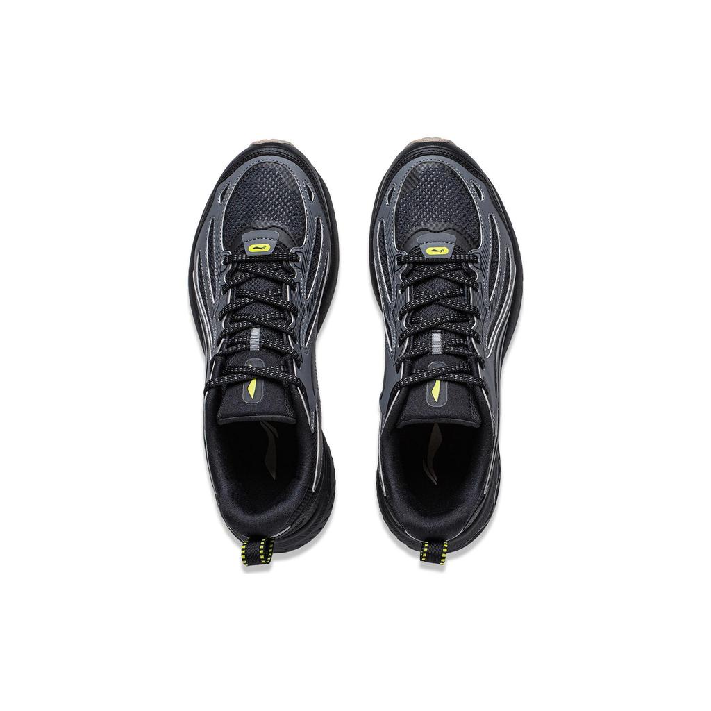 Li Ning Cushioning Slip Resistant Abrasion Resistant Low top Running Shoes Men's Shadow Gray ARXT021-3