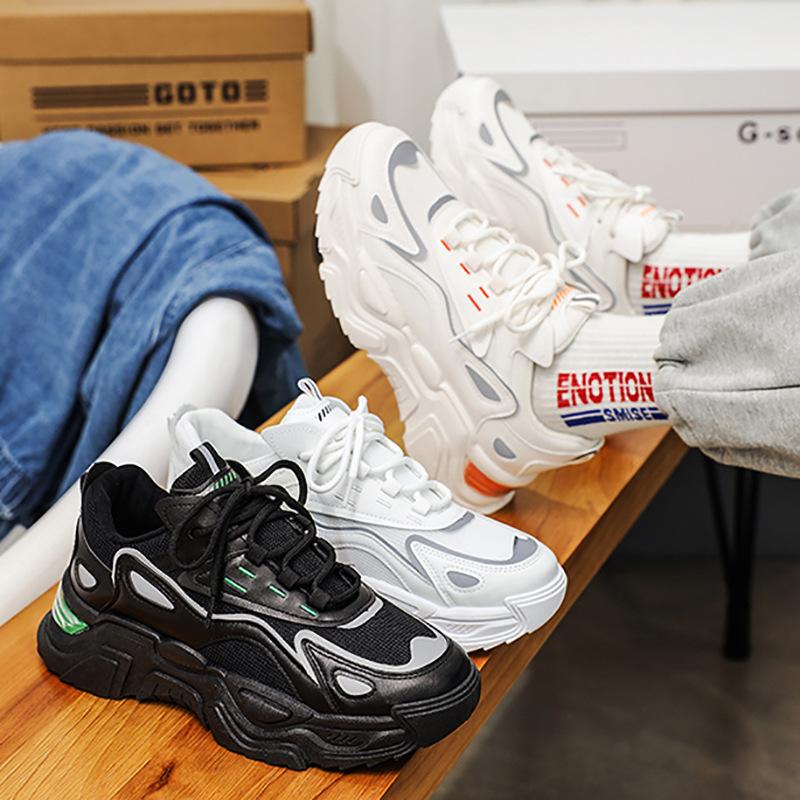 

Spring new non-slip soft-soled shoes female students platform-soled versatile sports shoes breathable break 35 світло-сірого кольору