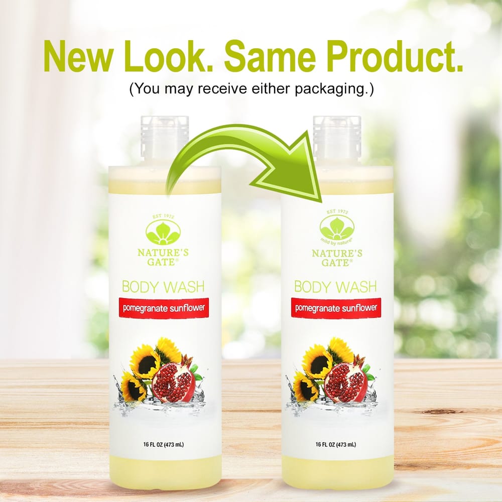 Natures Gate Pomegranate & Sunflower Body Wash, 473ml (16 fl oz)
