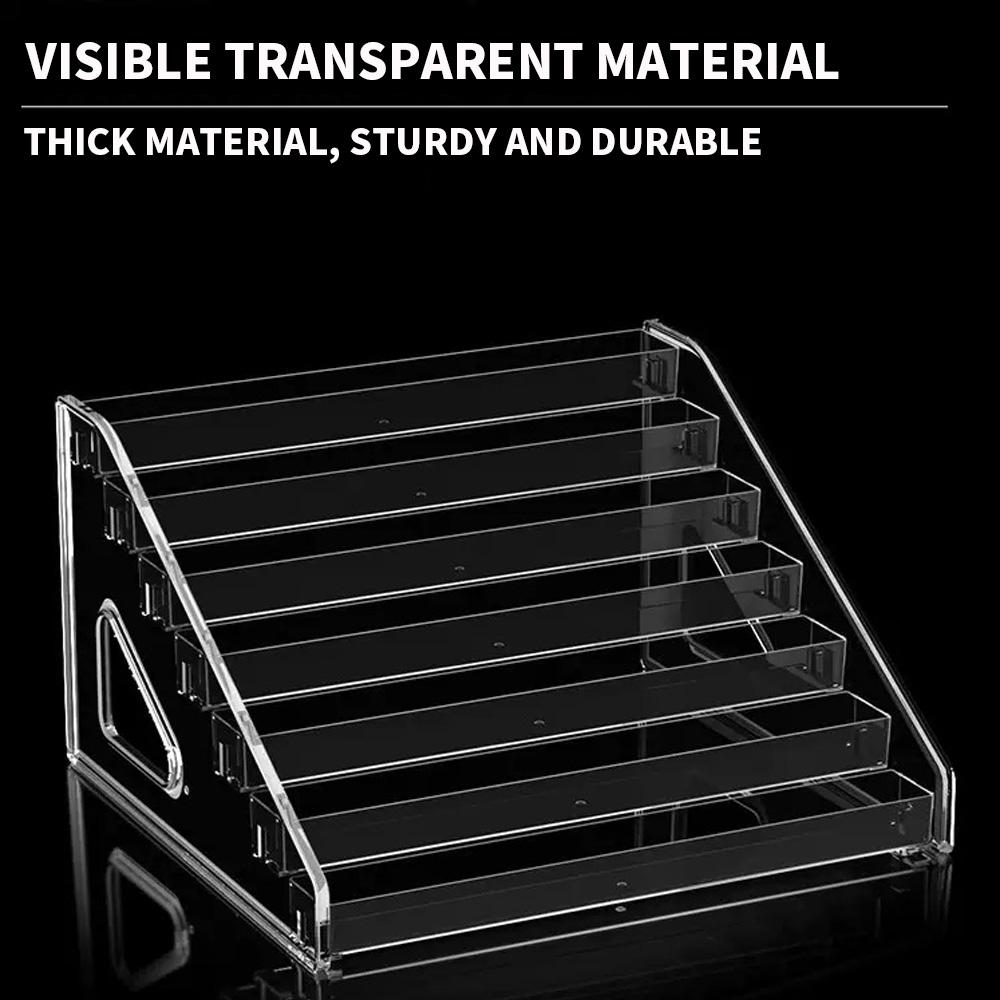 3/4/5/6/7 Layer Acrylic Nail Polish Display Rack Transparent Cosmetics Storage Rack Multi-layer Simple Mounting Rack Bracket