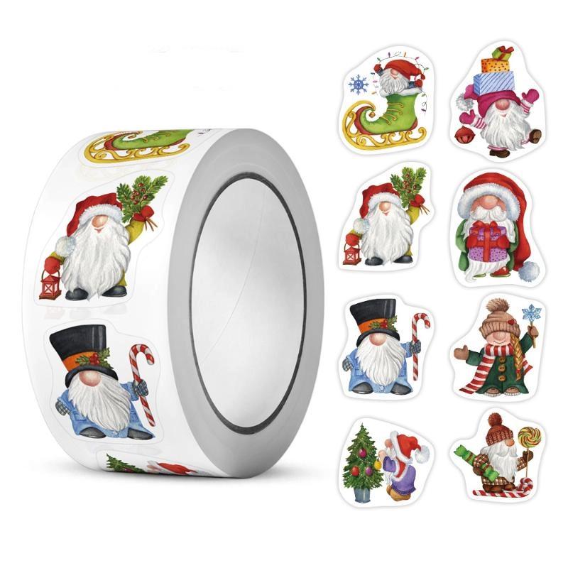 500Pcs Merry Christmas Gift Stickers Irregular Seal Labels Sticker For Gift Baking Package Envelope Stationery Decor
