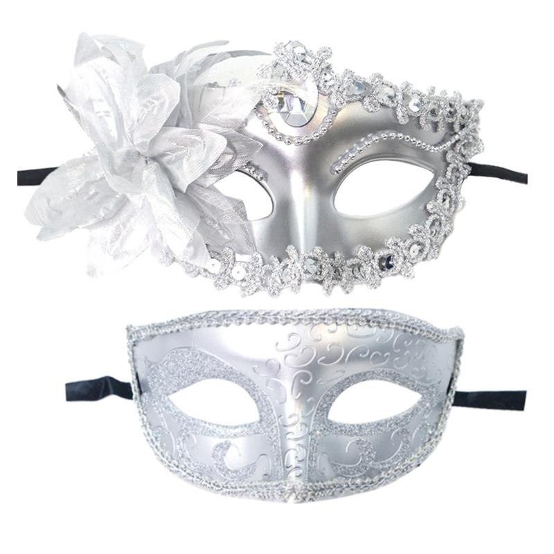 2 Pcs Venetians Mask Half Face Mask Halloween Mask Costume Mask Masquerade Mask Party Mask Mardi Gras Mask for Carnivals