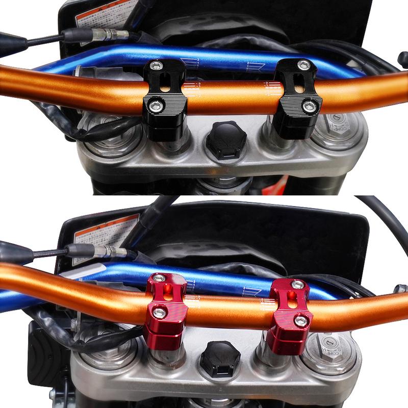Motorcycle 1-1/8" Handlebar Risers for KTM Honda Ymaha Suzuki Ducati GasGas Beta ATV MX 7/8" 22mm to 28mm Fat Bar Mount Adapter