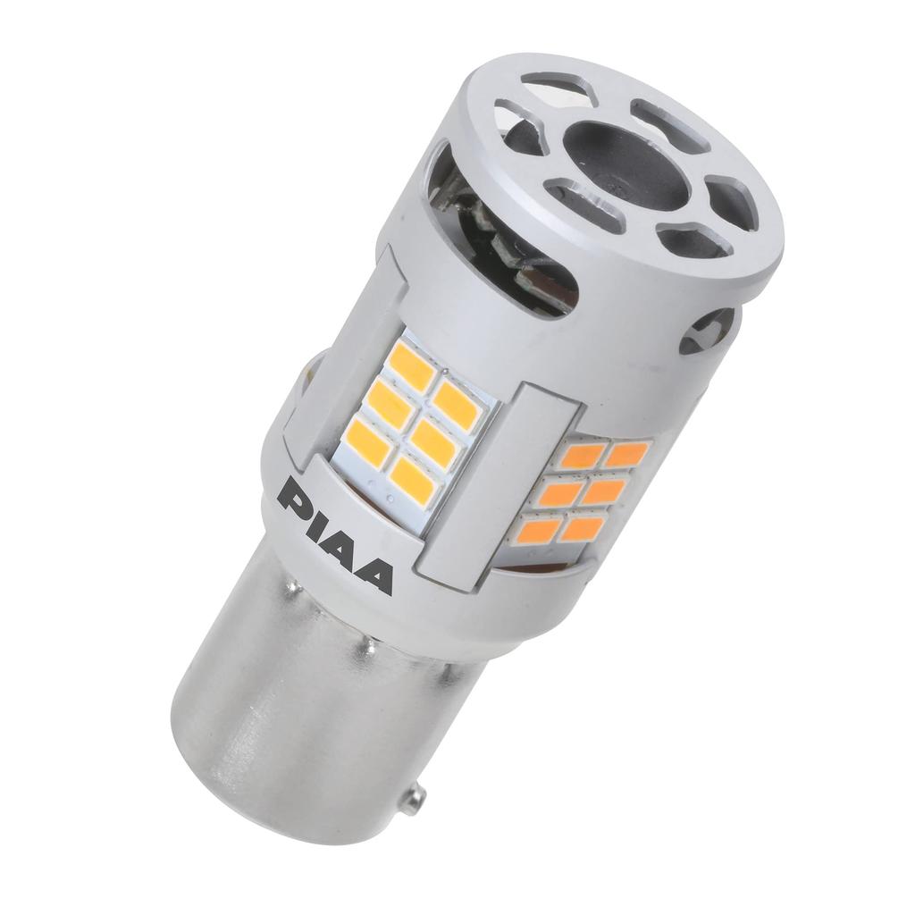 PIAA Amber LED Turn Signal Lights with Cooling Hyper Flash Prevention Vehicle Inspection 1 LEW104 Fan/Built-in Function, 1100lm, 12V, S25, 2-Year