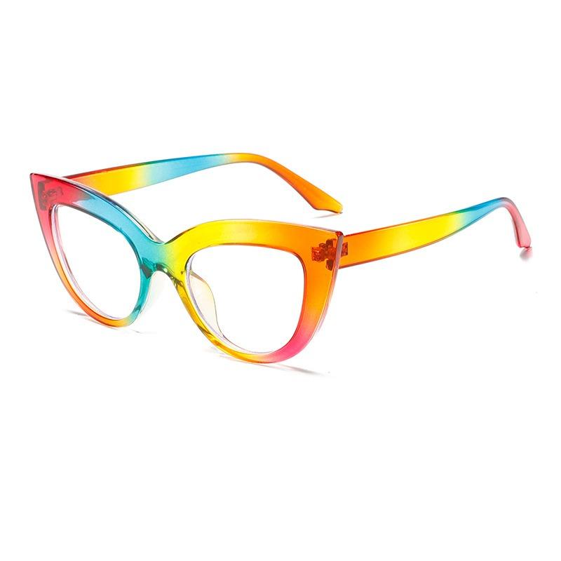 Vintage Cat Eye Anti-blue Sunglasses for Women's Trendy Candy Color Computer Eyeglasses Non-prescription Eyewear Female Glasses