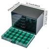 Schmuckorganizer Nail Art Aufbewahrungsbox 120 Fächer Fach Displaykoffer für Glitzer Ringe