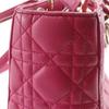 Dior Lady Dior Medium Handbag Canage Pink Lambskin Women Used