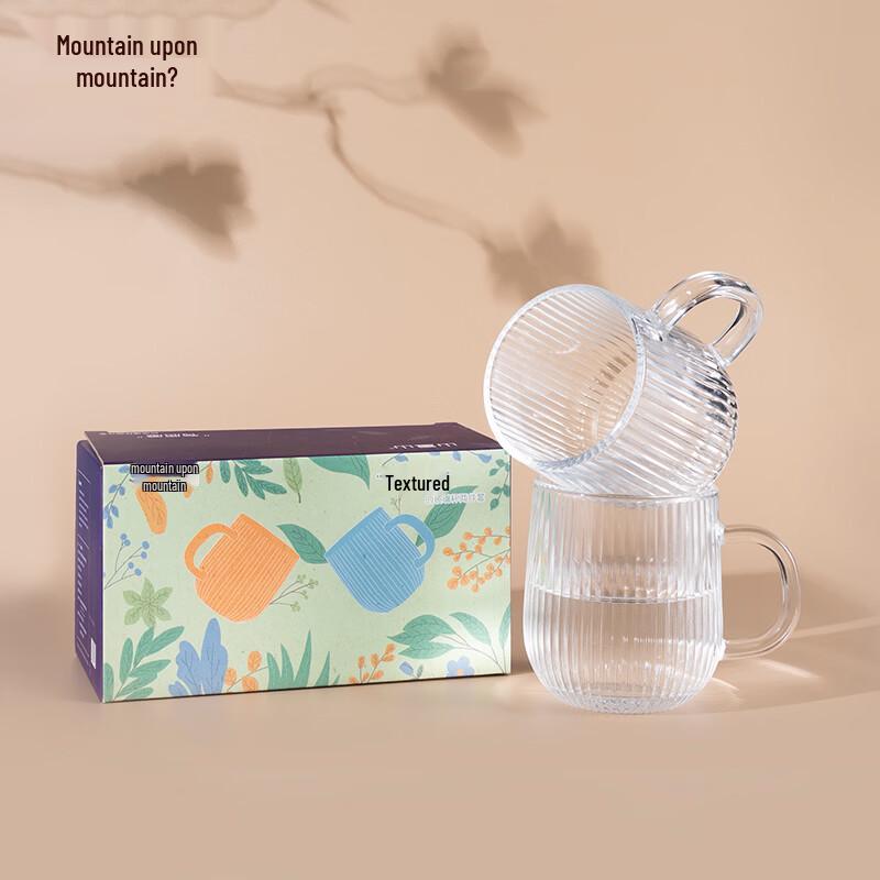 Textured Soda-Lime Glass Drinking Glasses (2-piece set)