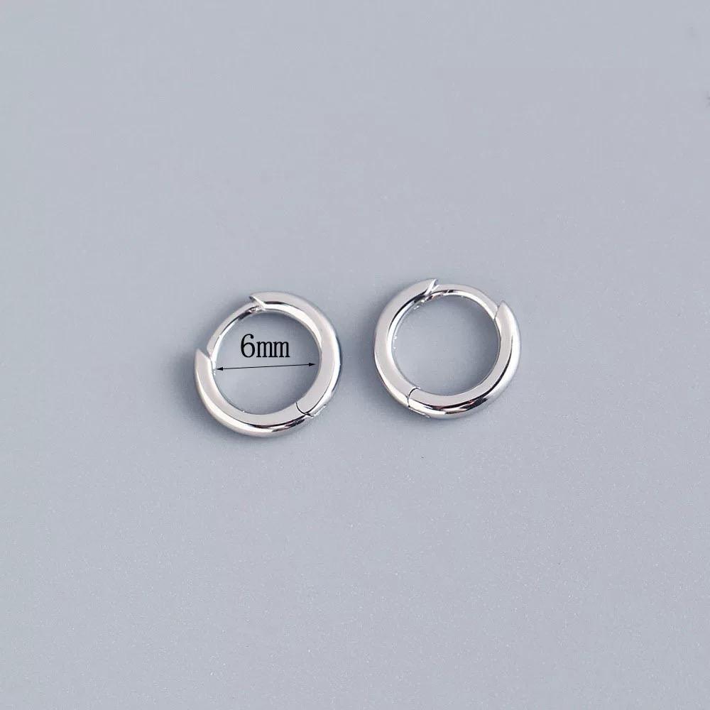 Geometrische Kleine Edelstahl-Creolen für Damen Punk Hip-Hop Ohrringe Trendschmuck