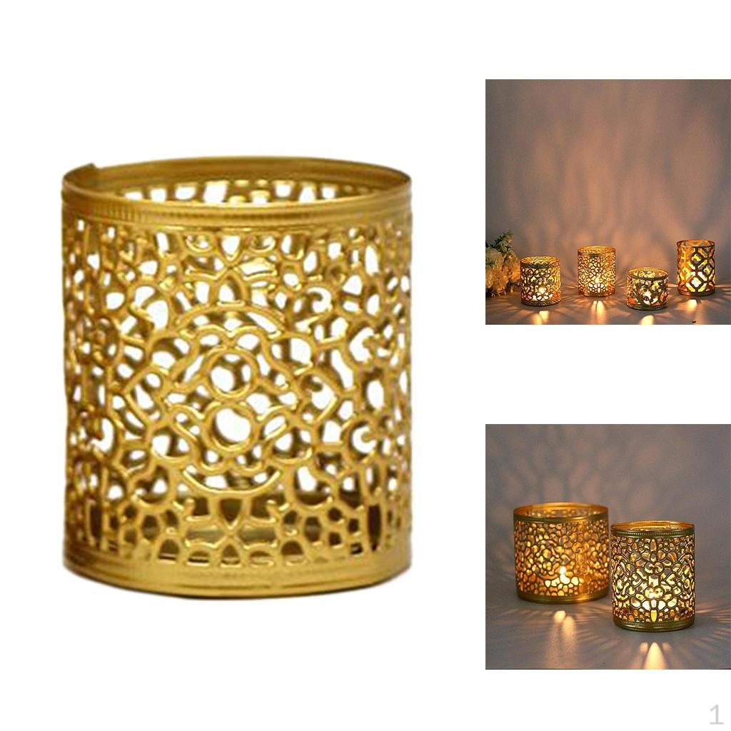 Hollow Candle Holder, Decorative Mini Candlestick Tabletop Tealight Stand Decoration Style2