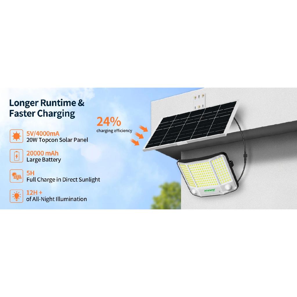 High Bright Solar Lights Outdoor Modes Motion Sensor Super Bright Wall Lamp Waterproof Street Light for Garden Yard Path Garage
