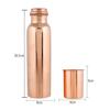 Copper Water Bottle 1 Ltr | Copper Water Bottle with Glass Set | Meena Work | 100% Pure | Leak-Proof | 2 Water Glass 300ml Each