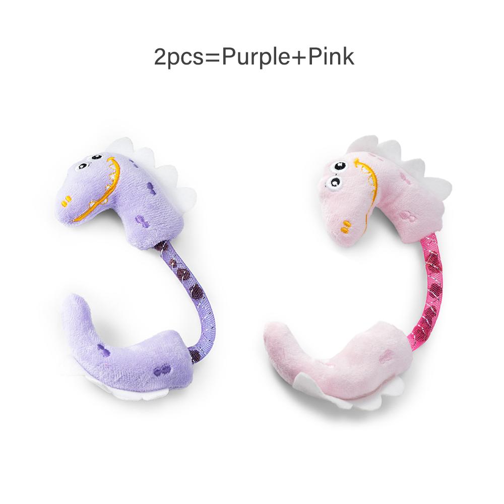 Cat Toy Plush Dinosaur Interactive Chew Plastic Tube Pet Supplies Toys