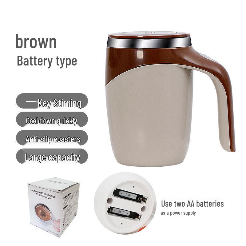 Portable Automatic Magnetic Stirring Insulated Stainless Steel Coffee Cup