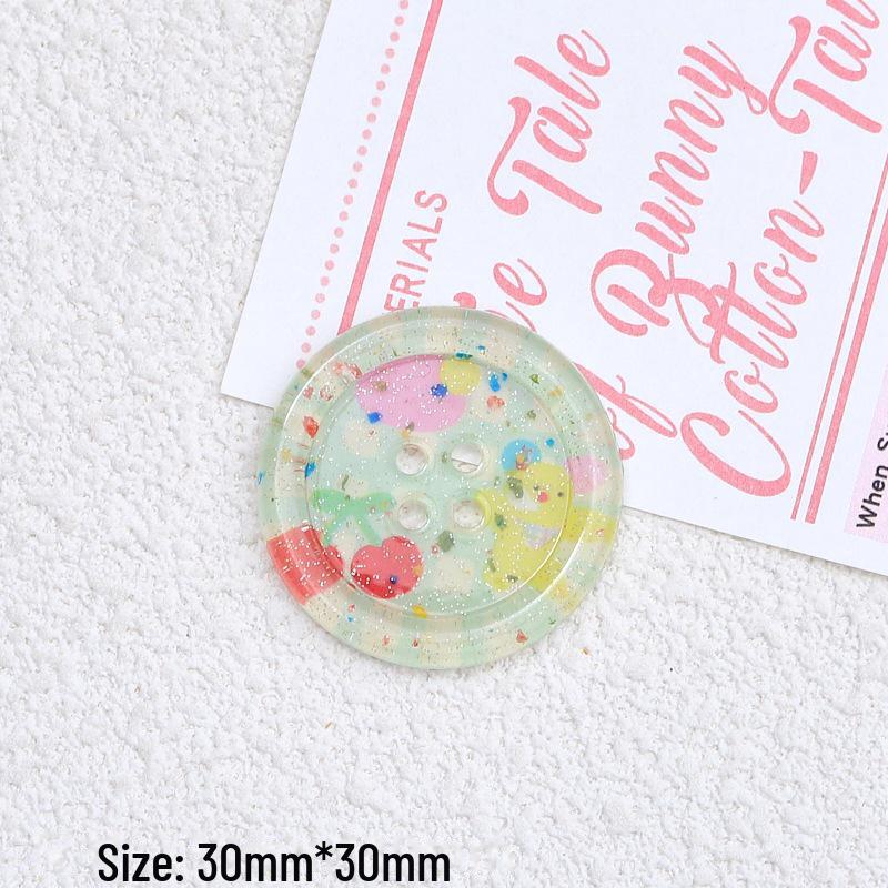 Handgemachte Harz-Cartoon-Eiscreme-Kleber-Ornamente für Kleidung und Taschen