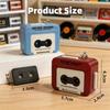 Retro Tape Recorder Keychain Mini Recording Music Box Keyring Backpack Small Pendant Decompression Ornament Birthday Couple Gift 6