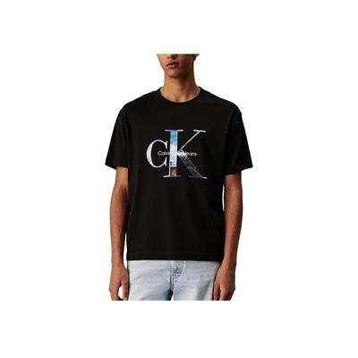 Logo Print Short Sleeve Crew Neck T-Shirt Men Tops Black J30J327483-BEH