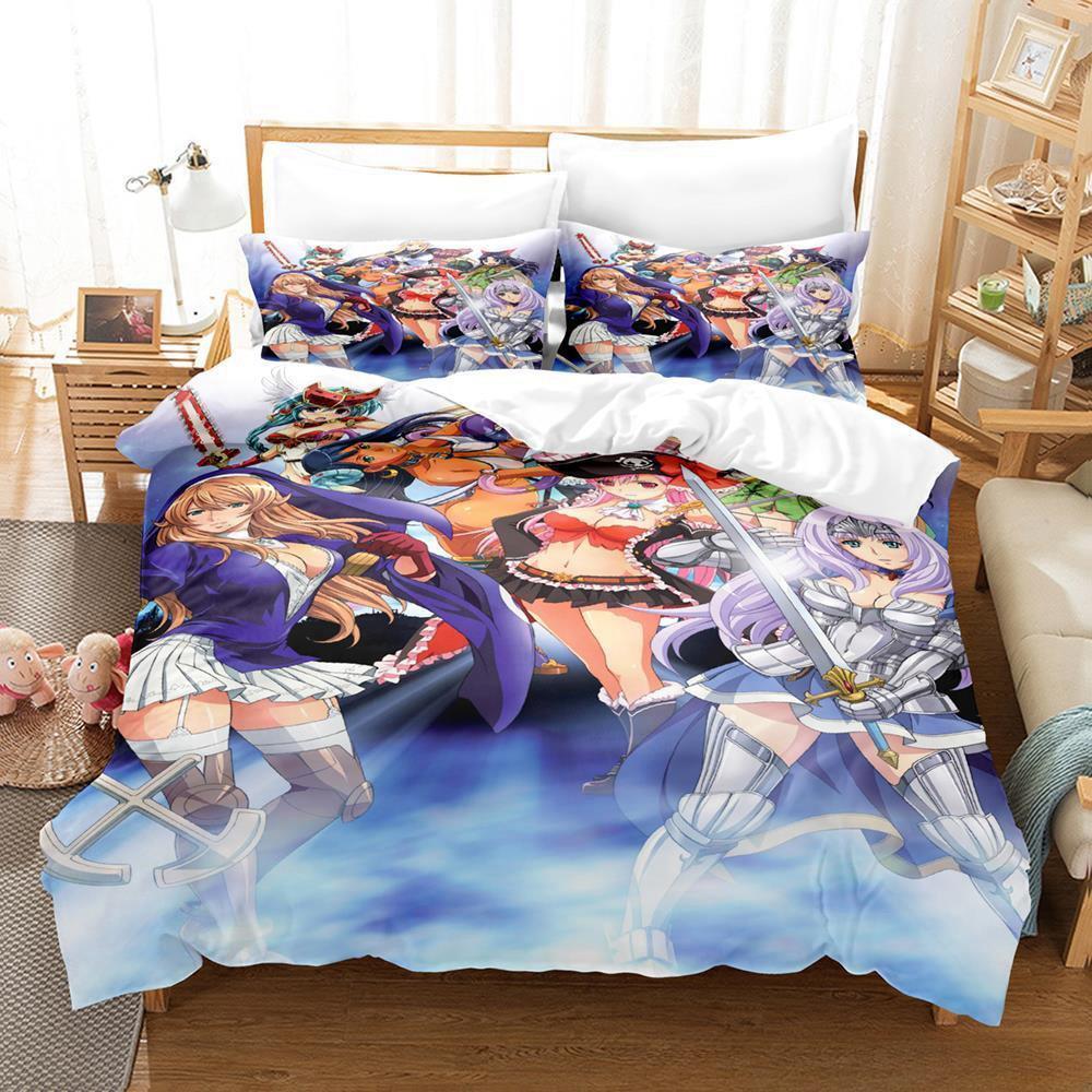 

3D Print Anime Queen s Blade Bedding Set Single Twin Full Queen King Size Bed Set Adult Kid Bedroom Duvetcover Set Home Textile EU Twin 135x200cm