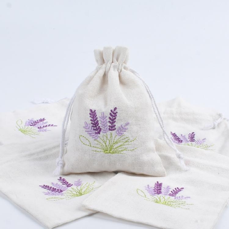 12pcs/Pack Small Cotton Linen Scent Pouches Decorative Lavenders Bags for Wedding and Home Use Present Packaging Bag