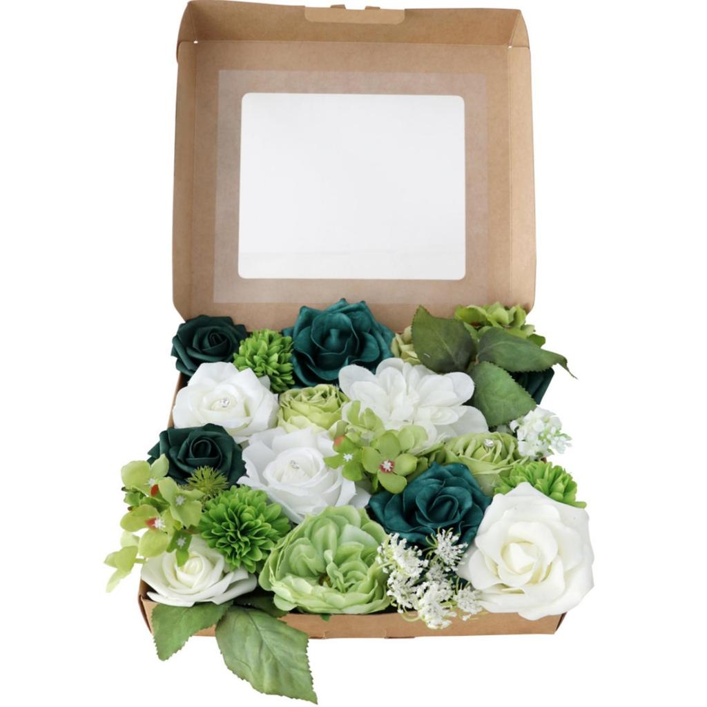 Handmade Silk Botanical Bouquet Fresh-Looking Textile Rose Arrangement with