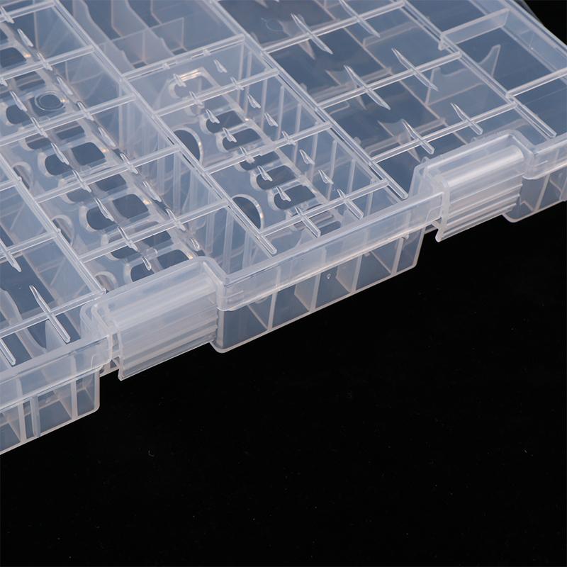 Hard Plastic Anti Impact Wear Resistant Storage Box Battery Case Practical Organizer Clear Inner Compartment Holder