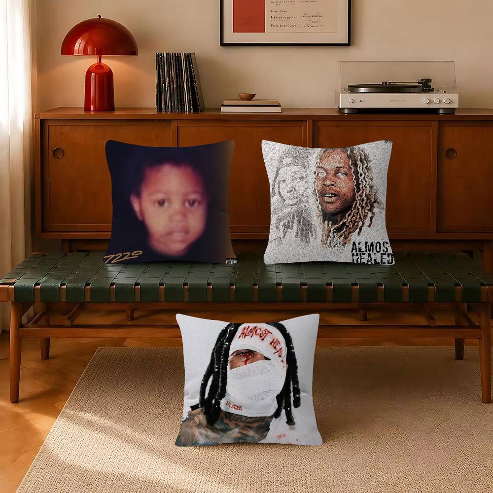 Rapper Lil Durk Deep Thoughts Pillow Gift Home Office Decoration Bedroom Sofa Car Cushion Cover case 45x45