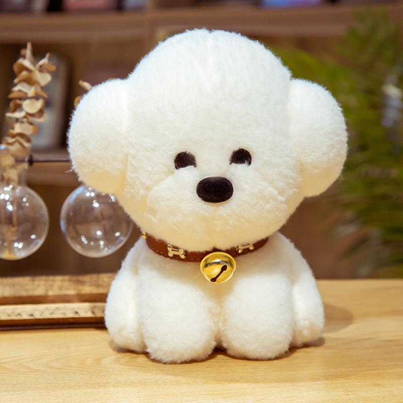 1Pcs 25Cm Simulation Bichon Frise Dog Plush Toy Cute Soft Stuffed Animal Toys Gift